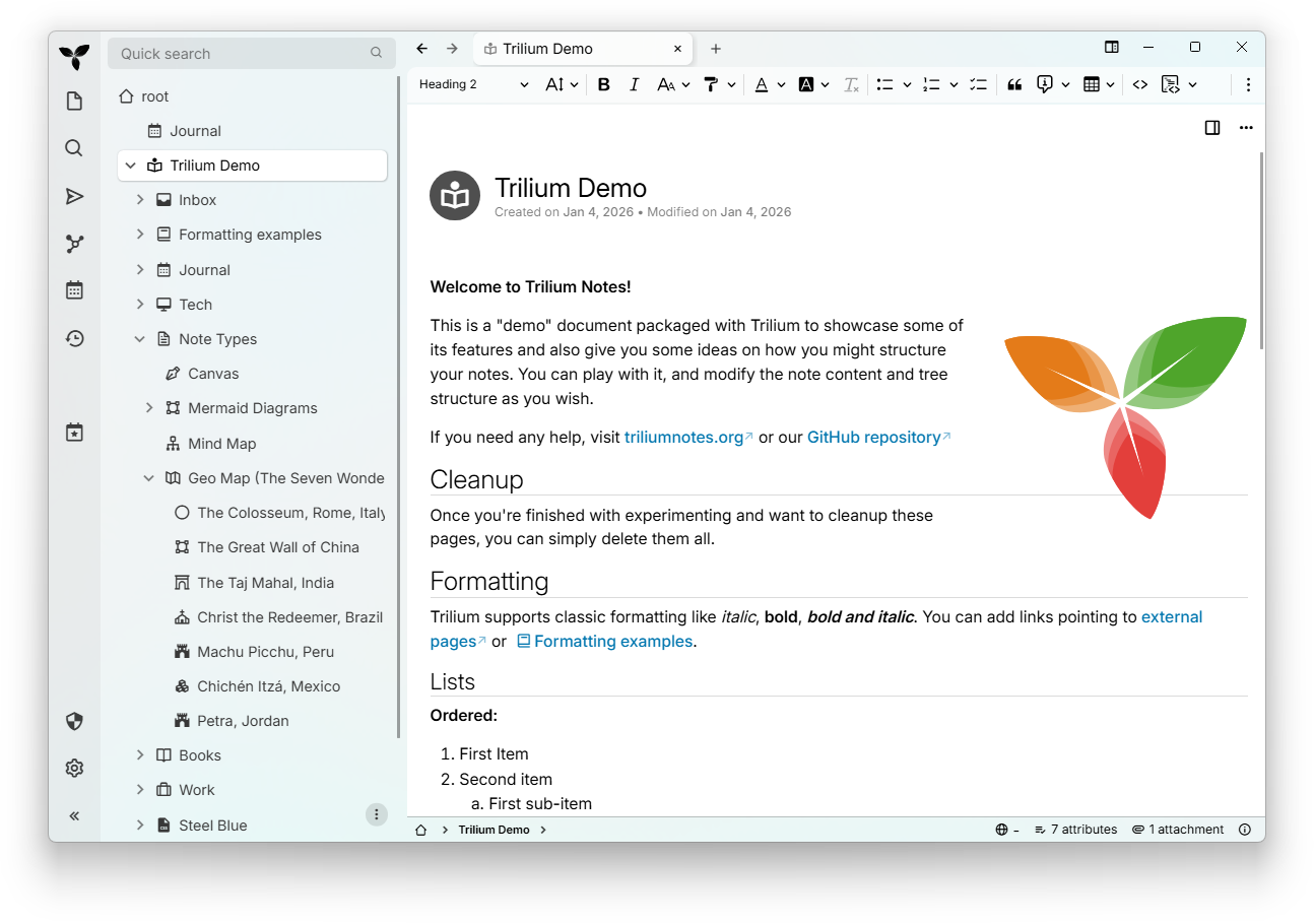 TriliumNext Notes